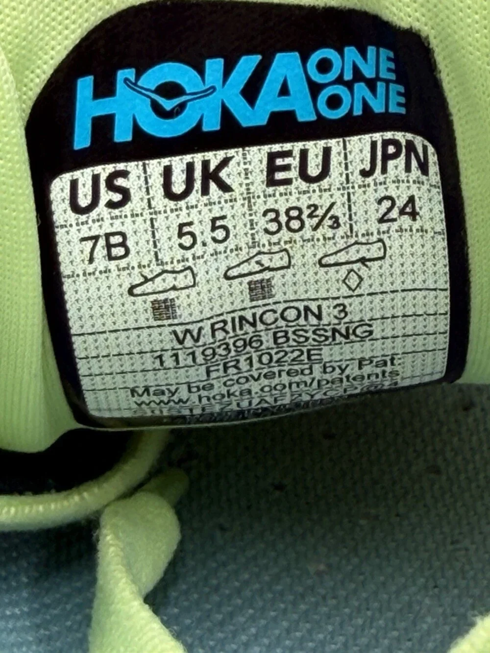 Hoka One One Rincon 3 Women's Size 7B Yellow Blue Orange